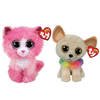 Ty - Knuffel - Beanie Boo's - Reagan Cat & Chewey Chihuahua