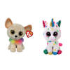 Ty - Knuffel - Beanie Boo's - Chewey Chihuahua & Harmonie Unicorn