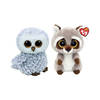 Ty - Knuffel - Beanie Boo's - Owlette Owl & Racoon