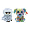 Ty - Knuffel - Beanie Boo's - Owlette Owl & Max Dog