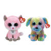 Ty - Knuffel - Beanie Boo's - Fiona Pink Cat & Max Dog