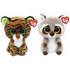 Ty - Knuffel - Beanie Boo's - Tiggy Tiger & Racoon