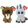 Ty - Knuffel - Beanie Boo's - Tiggy Tiger & Christmas Unicorn