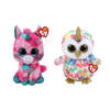 Ty - Knuffel - Beanie Buddy - Gumball Unicorn & Enchanted Owl