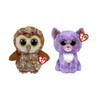 Ty - Knuffel - Beanie Buddy - Percy Owl & Cassidy Cat