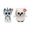 Ty - Knuffel - Beanie Buddy - Helena Husky & Austin Owl