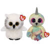 Ty - Knuffel - Beanie Buddy - Austin Owl & Cooper Sloth