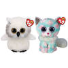 Ty - Knuffel - Beanie Buddy - Austin Owl & Opal Cat