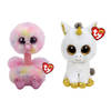 Ty - Knuffel - Beanie Buddy - Avery Ostrich & Pegasus Unicorn