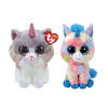 Ty - Knuffel - Beanie Buddy - Asher Cat & Blitz Unicorn