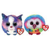Ty - Knuffel - Teeny Puffies - Cleo Husky & Owen Owl