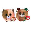 Ty - Knuffel - Teeny Puffies - Mandarin Dog & Christmas Reindeer