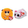 Ty - Knuffel - Teeny Puffies - Coconut Monkey & Tabor Tiger