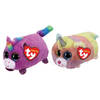 Ty - Knuffel - Teeny Ty's - Rosette Unicorn & Heather Cat