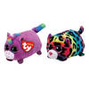 Ty - Knuffel - Teeny Ty's - Rosette Unicorn & Jelly Leopard