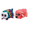 Ty - Knuffel - Teeny Ty's - Hootie Owl & Gilda Flamingo