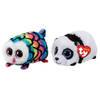 Ty - Knuffel - Teeny Ty's - Hootie Owl & Bamboo Panda