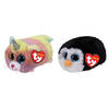 Ty - Knuffel - Teeny Ty's - Heather Cat & Waddles Penguin