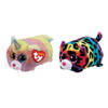 Ty - Knuffel - Teeny Ty's - Heather Cat & Jelly Leopard