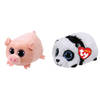 Ty - Knuffel - Teeny Ty's - Curly Pig & Bamboo Panda