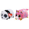 Ty - Knuffel - Teeny Ty's - Bamboo Panda & Star Unicorn