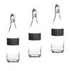 10x stuks weckflessen/lege deco flessen met krijt tekstvak 970 ml - Decoratieve flessen