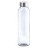 Glazen waterfles/drinkfles transparant met RVS dop 500 ml - Drinkflessen
