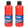 2x Rode acrylverf / temperaverf fles 250 ml hobby/knutsel verf - Hobbyverf