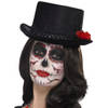 Halloween Day of the dead hoge verkleed hoed zwart - Verkleedhoofddeksels