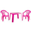 Kunststof kindertuinset tafel met 2 stoelen roze - Kinderstoelen