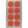 32x Stippen stickers rood 25 mm - Stickers