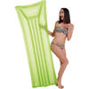 Waterspeelgoed neon groen/glitter luchtbed 174 x 59 cm voor volwassenen - Luchtbed (zwembad)