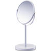 Witte make-up spiegel rond vergrotend 15 x 26 cm - Make-up spiegeltjes