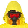 Horror verkleed gasmasker voor volwassenen zwart/oranje - Verkleedmaskers