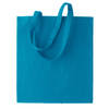 Basic katoenen schoudertasje in het turquoise blauw 38 x 42 cm - Schoudertas