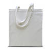 Basic katoenen schoudertasje in het wit 38 x 42 cm - Schoudertas
