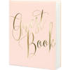 Roze/gouden gastenboeken 20 x 25 cm Guest Book - Gastenboeken