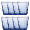 12x Drinkglazen/waterglazen blauw Prisme 220 ml - Drinkglazen