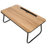 Laptoptafel - hout/metaal - 53 x 30 x 22 cm - laptop/tablet standaard - Bijzettafels