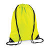 Sport gymtas fluoriserend geel met rijgkoord 45 x 34 cm - Gymtasje - zwemtasje