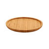 Bamboe houten broodplank/serveerplank/hamplank rond 20 cm - Serveerplanken