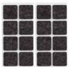 16x Zwarte meubelviltjes/antislip stickers 2,5 cm - Meubelviltjes