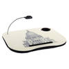 Schootkussen/laptray paleis print met LED lamp en bekerhouder L48 x B38 cm - Dienbladen