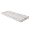 Houten white wash kaarsenplateau onderzet bord/kaarsonderzetter 60 x 20 cm - Kaarsenplateaus