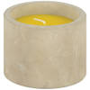 Geurkaars citronella - in betonnen houder - 10 branduren - citrus - geurkaarsen