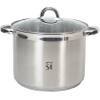Loa luxe aardappelpan/kookpan met deksel van glas 28 cm 12 liter - Kookpannen