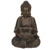 Decoratie boeddha beeld zwart zittend 30 cm - Beeldjes