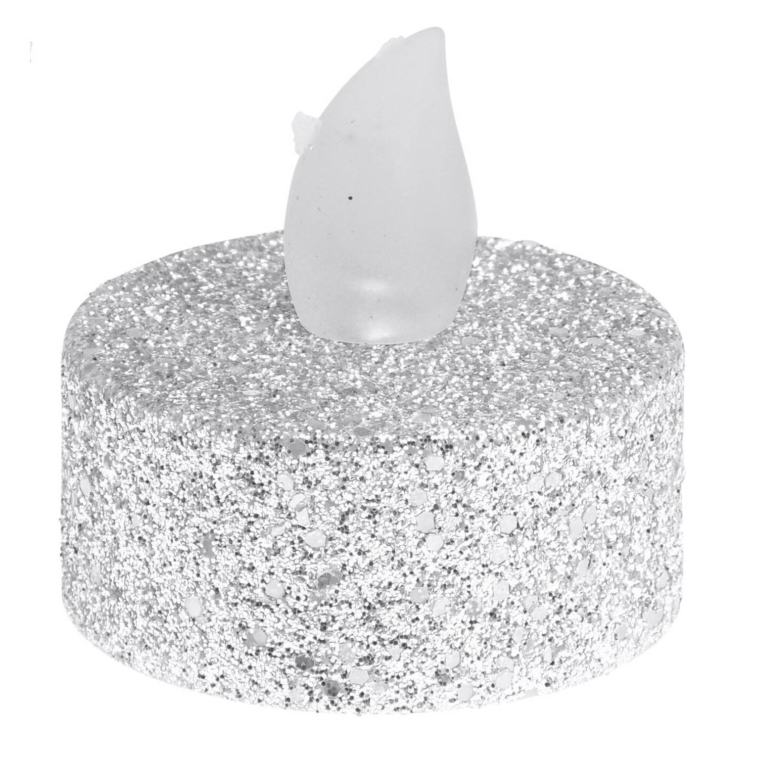 binden Inademen scheidsrechter 6x stuks Led theelichtjes/waxinelichtjes zilver glitter - LED kaarsen |  Blokker