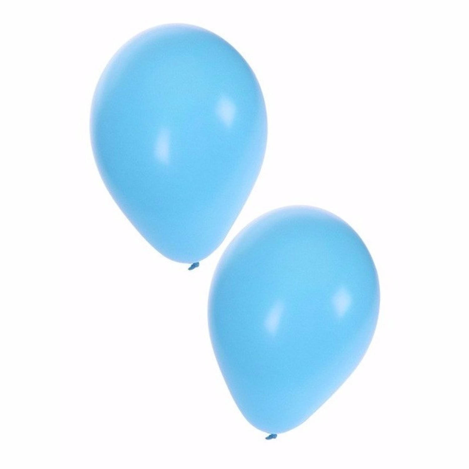 10x stuks lichtblauwe ballonnen 25 cm - Ballonnen