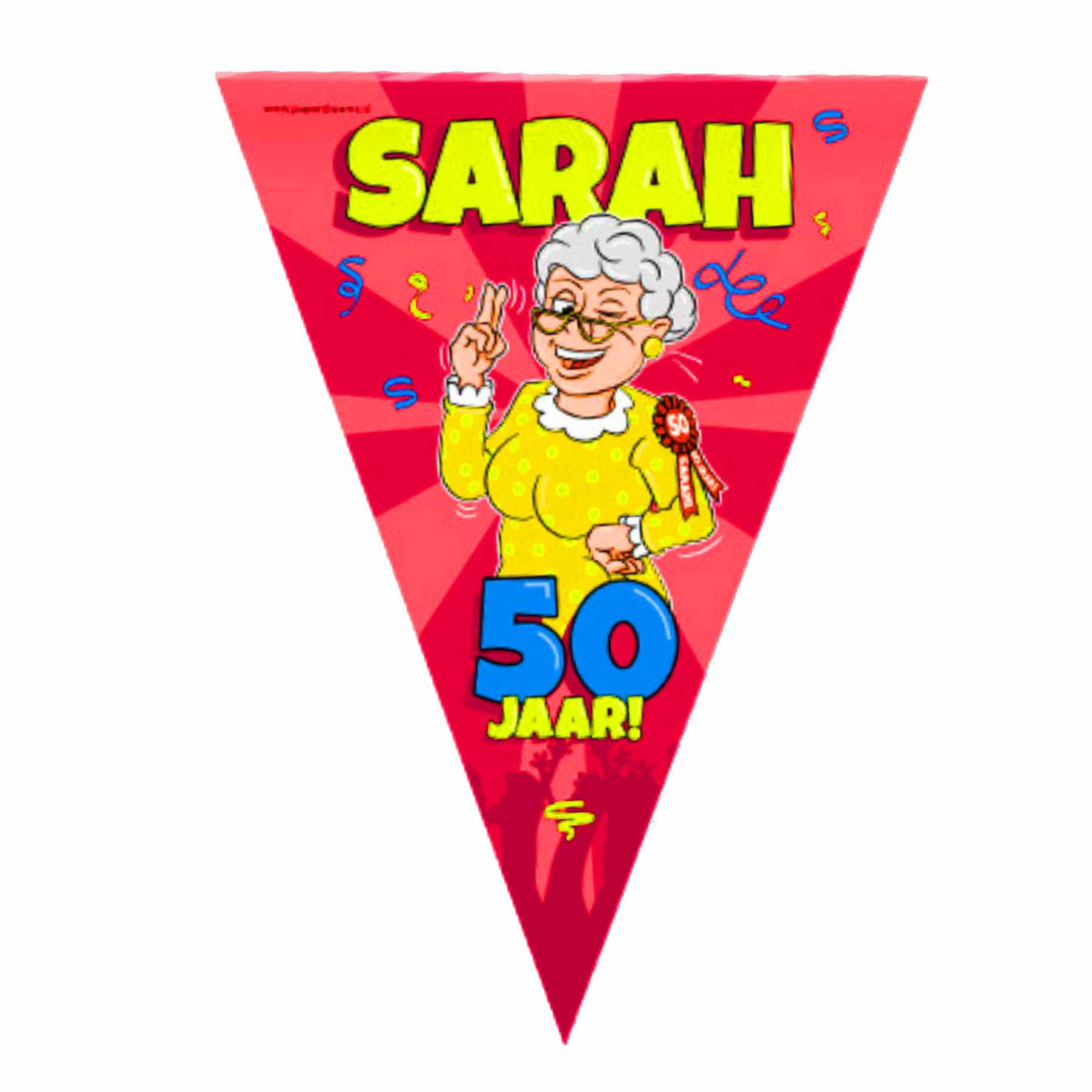 Sarah party vlaggenlijn cartoon 10 m verjaardag versiering - Vlaggenlijnen | Blokker